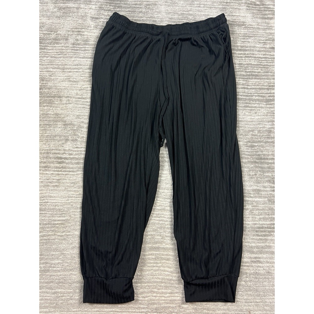 White Birch Pants‎ Womens 3X Black Pockets Pull On Drawstring